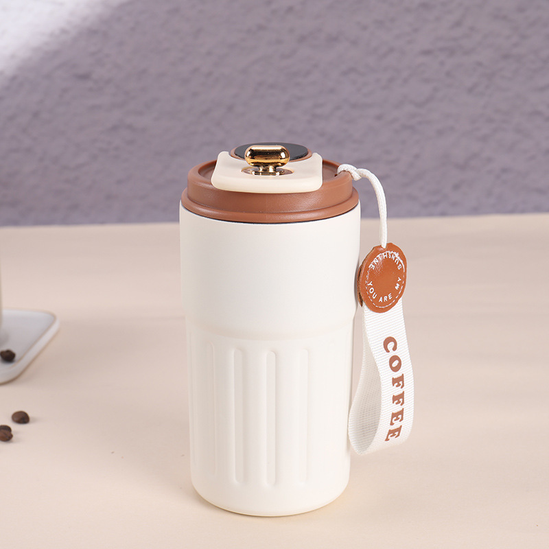 Dual Wall Stainless Steel Insulated Travel Tumbler Mug Smart LED Temperature Display Coffee Cup for Camping