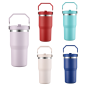 20oz Double Wall Stainless Steel Tumbler Leak-Proof Portable Vacuum Insulated Travel Mug with Handle