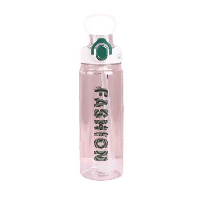 Hot Sale 750ml Summer Portable Sport Straw Water Bottle Drop-Proof Plastic Water Bottle with Rope for Back to School