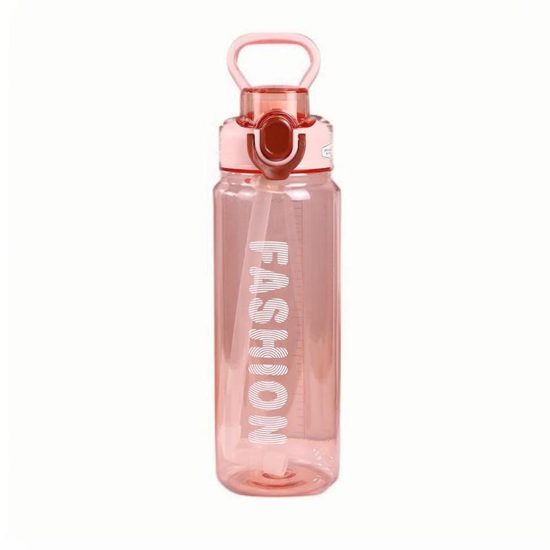 Hot Sale 750ml Summer Portable Sport Straw Water Bottle Drop-Proof Plastic Water Bottle with Rope for Back to School