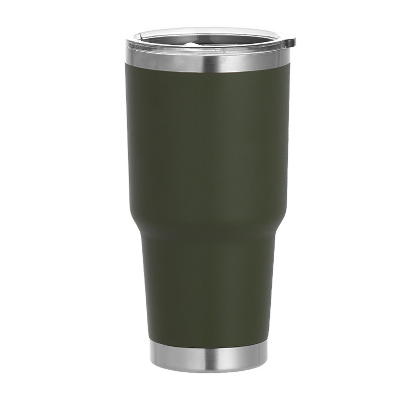 Customised Large 30 oz Powder Coated Double Walled Stainless Steel Travel Coffee Mug Vacuum Insulated Ceramic Cup