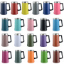 Custom Reusable 709ml Sublimation Vacuum Insulated Stainless Steel Glass Can Beer Cup With Straw Handle