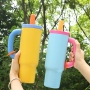 New Arrival 40oz American Style Stainless Steel Tumbler BPA-Free Lid Straw Cover Customizable Handle-304 Material Business Gifts
