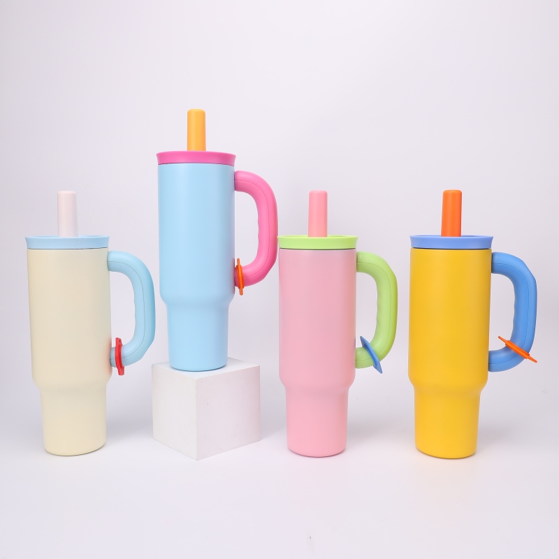 New Arrival 40oz American Style Stainless Steel Tumbler BPA-Free Lid Straw Cover Customizable Handle-304 Material Business Gifts