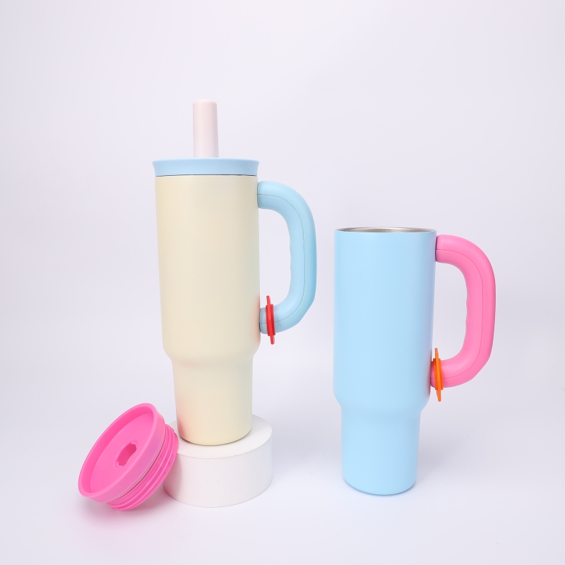New Arrival 40oz American Style Stainless Steel Tumbler BPA-Free Lid Straw Cover Customizable Handle-304 Material Business Gifts