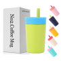 Best Seller 350ml Leakproof Stainless Steel Tumbler for Kids Custom Hot/Cold Water Bottle with Straw Cute Design for Camping
