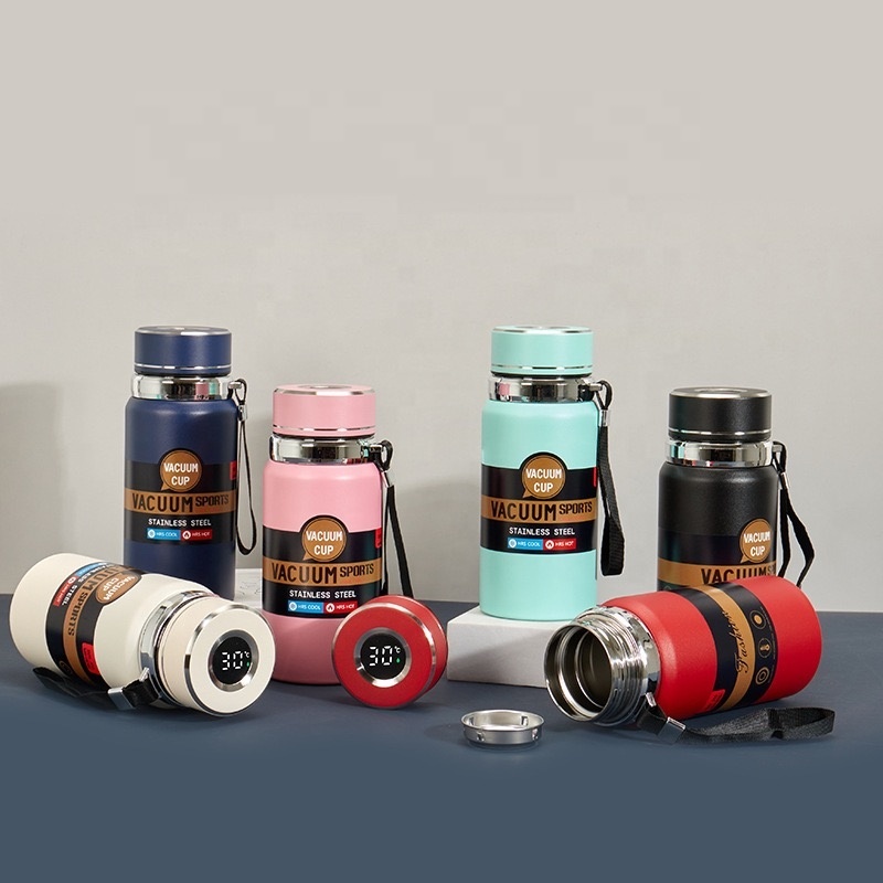 1L Outdoor with Led Digital Temperature Display Stainless Steel Vacuum Flask Thermal Thermos Smart Water Bottle for Wholesales