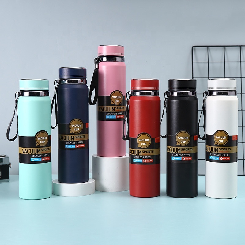 1L Outdoor with Led Digital Temperature Display Stainless Steel Vacuum Flask Thermal Thermos Smart Water Bottle for Wholesales