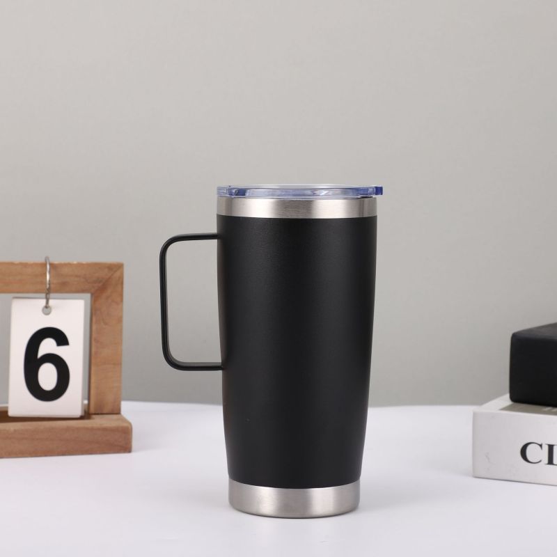 20oz 30oz Double Wall Vacuum Insulated Travel Coffee Mug Tumbler Stainless Steel Cup Mug Tumbler With Handle and Straw