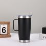 20oz 30oz Double Wall Vacuum Insulated Travel Coffee Mug Tumbler Stainless Steel Cup Mug Tumbler With Handle and Straw