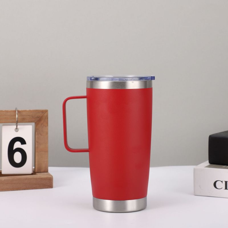 20oz 30oz Double Wall Vacuum Insulated Travel Coffee Mug Tumbler Stainless Steel Cup Mug Tumbler With Handle and Straw