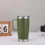 20oz 30oz Double Wall Vacuum Insulated Travel Coffee Mug Tumbler Stainless Steel Cup Mug Tumbler With Handle and Straw