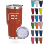 Customised Large 30 Oz Powder Coated Double Walled Stainless Steel Travel Tumbler Vacuum Insulated Coffee Mug