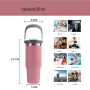 30 oz Double Wall Stainless Steel Travel Mug Leak-Proof Portable Vacuum Insulated Thermos with Handle
