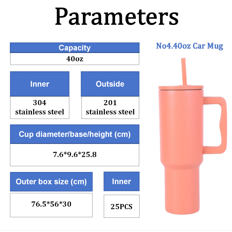 40oz Tumbler with Handle and Straw Lid  Insulated Cup Reusable Stainless Steel Water Bottle Travel Mug