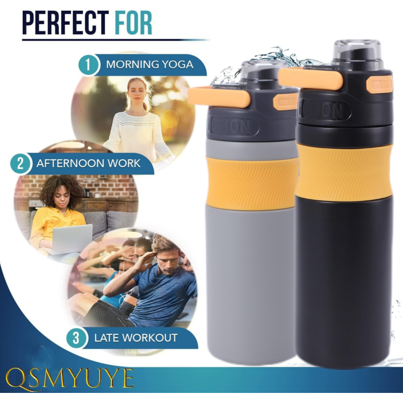 580ml Stainless Steel Thermos Water Bottle BPA Free Leakproof Sports Design American Style for Back to School