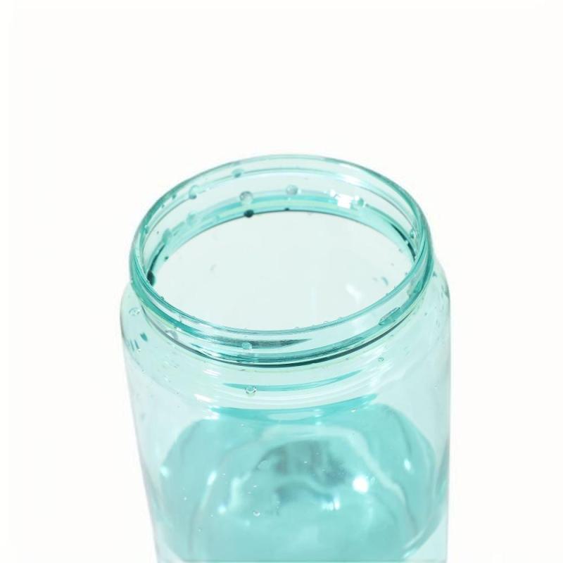 Portable Large Capacity Plastic Sport Water Bottle with Straw Contracted Design for Back to School