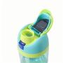 Portable Large Capacity Plastic Sport Water Bottle with Straw Contracted Design for Back to School