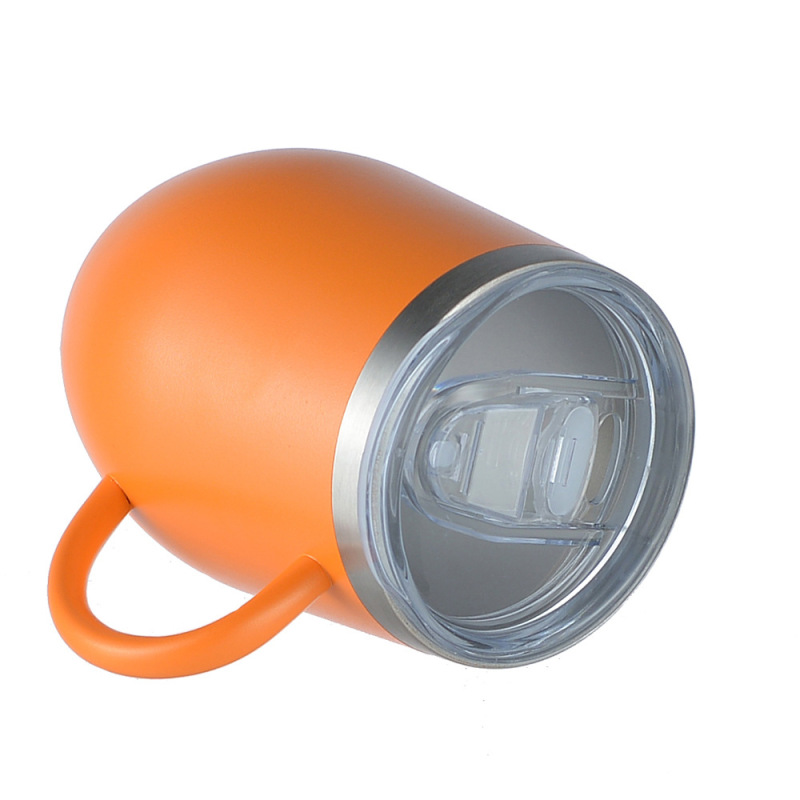 Custom 12oz Double Wall Stainless Steel Mug with Handle Vacuum Coffee Cup Wine Tumbler for Camping