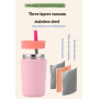 Custom 350ml Thermal Stainless Steel Kids Water Bottle New Design with Straw for Outdoor Festivals Back to School & Camping