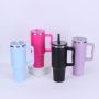 2024 New 40 oz Stainless Steel Tumbler Vacuum Insulated Reusable with Handle for Straw Lid for Drinks Cold Coffee Travel Gym Car