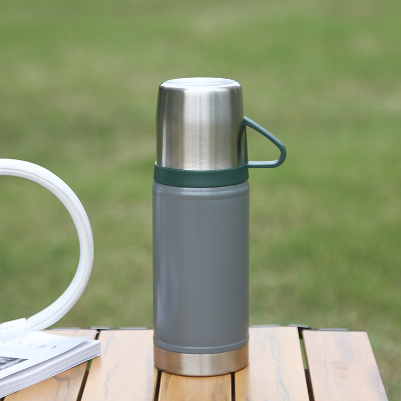 Insulated Travel Mugs Double Wall Stainless Steel Thermos Business Gift Box Vacuum Flask Thermos Set With Two Cups