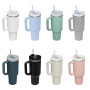 Customized Logo 40oz Tumbler with Straw and Handle Double Wall Insulated Stainless Steel Mug for Business Gifts