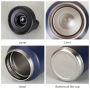 36 oz Insulated Double Wall Stainless Steel Water Bottle Gym Sports Ceramic Cups Drinking Bottle