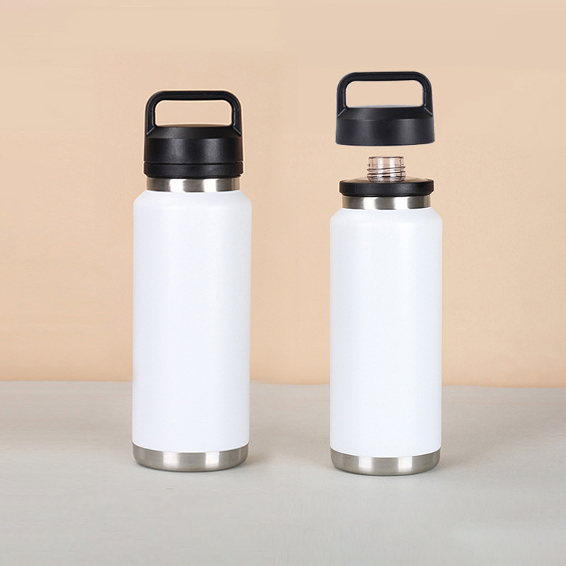 36 oz Insulated Double Wall Stainless Steel Water Bottle Gym Sports Ceramic Cups Drinking Bottle
