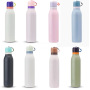 Customizable 550ml/700ml Stainless Steel Insulated Water Bottle BPA-Free with Free Straw and Sip Rope for Sports and Camping