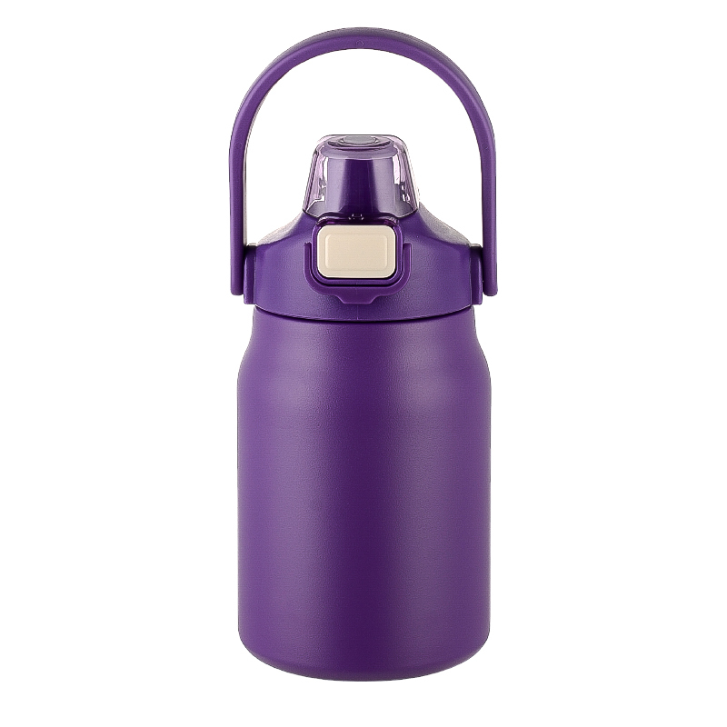 800ml Custom Logo Stainless Steel Insulated Water Flask with Handle Wide Mouth Water Bottle for Convenient Carry
