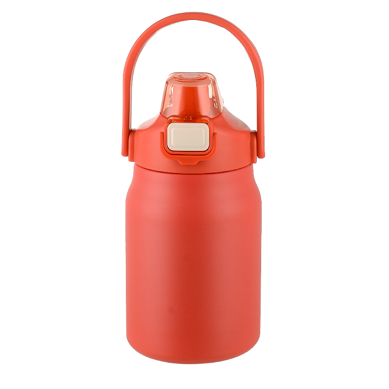 800ml Custom Logo Stainless Steel Insulated Water Flask with Handle Wide Mouth Water Bottle for Convenient Carry