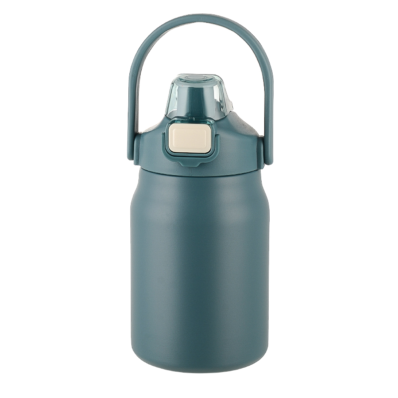 800ml Custom Logo Stainless Steel Insulated Water Flask with Handle Wide Mouth Water Bottle for Convenient Carry