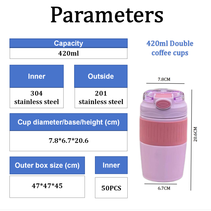 Wholesale New Product Travel Stainless Steel 420ml Tumbler Water Bottle with Silicone Sleeve Vacuum Insulated Metal Material