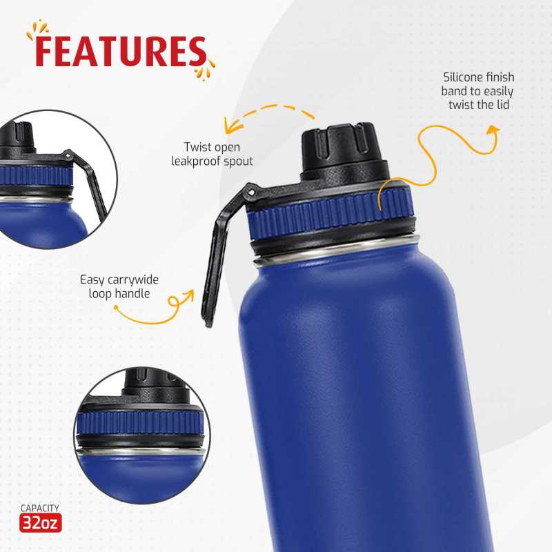 OEM 40oz Double Wall Thermal Flask 18/8 Stainless Steel Water Bottles Vacuum Insulated for Outdoor Sports for Boiling Water