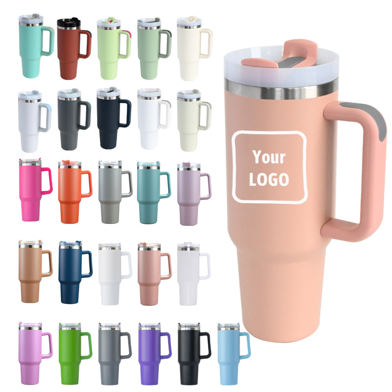 Hot Sale 304 Stainless Steel Water Bottle and 40oz Vacuum Tumbler with Handle and Straw for Mugs