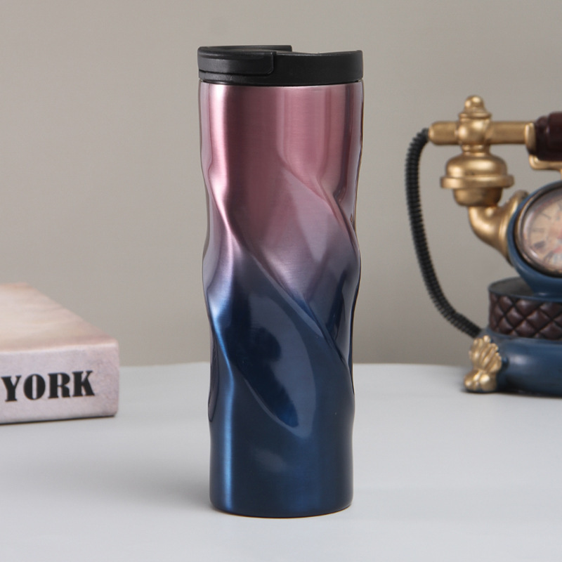 500ml Metal Tumbler Insulated Vacuum Reusable Coffee Cup Mug Stainless Steel Thermal Mug