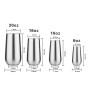 Custom Logo Double Wall 6oz/10oz/16oz/20oz Stainless Steel Insulated for Champagne Flute Tumblers Metallic Rose Gold Stemless Fo