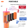 40oz Double Wall Stainless Steel Tumbler with Handle Travel Mug & Water Bottle Spray Molding Coffee Tumbler for Tea & Party Use