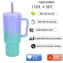 40oz Double Wall Stainless Steel Tumbler with Handle Travel Mug & Water Bottle Spray Molding Coffee Tumbler for Tea & Party Use