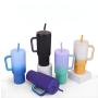 40oz Double Wall Stainless Steel Tumbler with Handle Travel Mug & Water Bottle Spray Molding Coffee Tumbler for Tea & Party Use