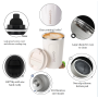380ml Powder Coated Double Wall Stainless Steel Thermal Travel Mug Car Cup Lid Straw for Coffee Water Beer Hot Thermal