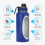 OEM 22 oz Stainless Steel Gym Water Bottle Thermal Vacuum with BPA-Free Straw Fitness Leak-Proof Boiling Water Capabilities