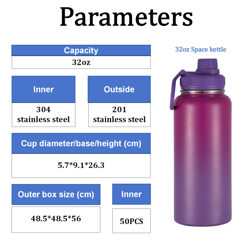 OEM 22 oz Stainless Steel Gym Water Bottle Thermal Vacuum with BPA-Free Straw Fitness Leak-Proof Boiling Water Capabilities