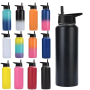 OEM 22 oz Stainless Steel Gym Water Bottle Thermal Vacuum with BPA-Free Straw Fitness Leak-Proof Boiling Water Capabilities