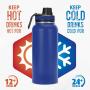 OEM 22 oz Stainless Steel Gym Water Bottle Thermal Vacuum with BPA-Free Straw Fitness Leak-Proof Boiling Water Capabilities