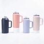 64oz Stainless Steel Vacuum Insulated Coffee Cup with Handle Large Capacity Portable Thermos Cup for Business Gifts