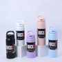 Customizable 18oz Double Wall Stainless Steel Insulated Water Bottle Flask with Handle Straw BPA-Free Modern Design for Camping