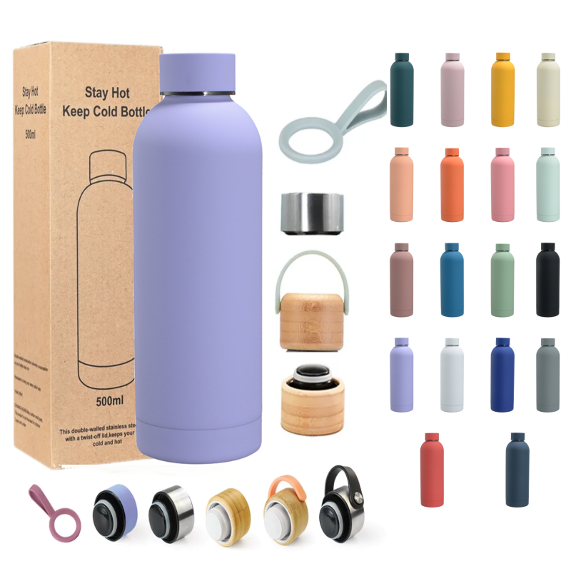 Custom Logo Double Wall Vacuum Insulated Stainless Steel Tumbler Hot Cold Sports Drink Water Bottle with Matte Finish Present