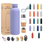 Custom Logo Double Wall Vacuum Insulated Stainless Steel Tumbler Hot Cold Sports Drink Water Bottle with Matte Finish Present